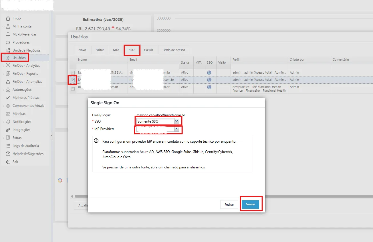 Configuring GCP SSO and SAML