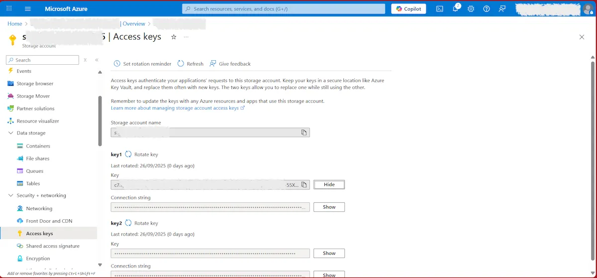 Integrating Azure Storage