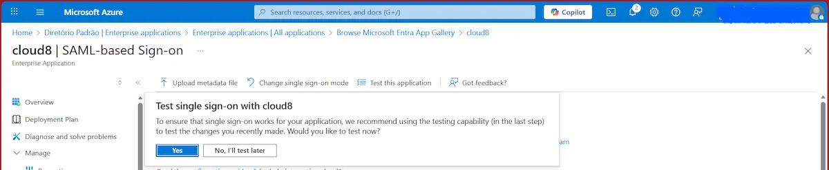 Enabling SSO in the Cloud8 Panel
